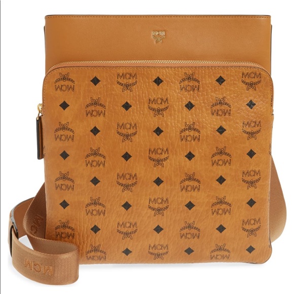 MCM Handbags - NWT MCM Ottomar Visetos Crossbody Bag in Cognac